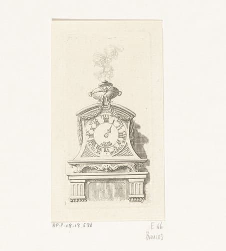Klok als vanitassymbool by Daniel Nikolaus Chodowiecki
