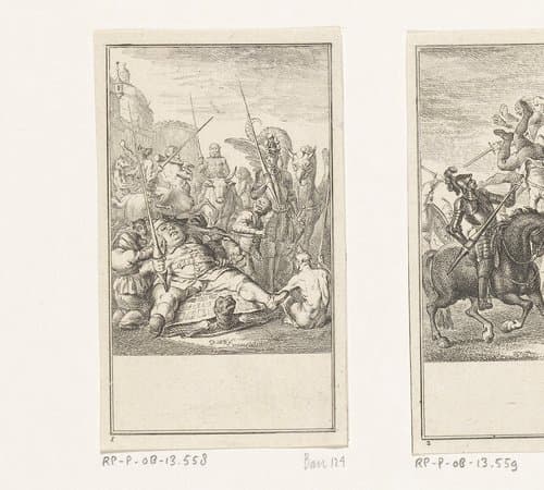 Ruggiero en het leger van Alcina by Daniel Nikolaus Chodowiecki