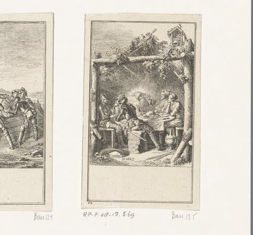 Maaltijd met de kluizenaar by Daniel Nikolaus Chodowiecki