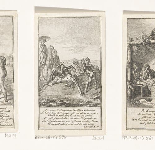 Ariosto weer bij zinnen gebracht by Daniel Nikolaus Chodowiecki