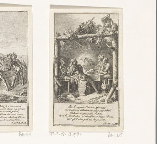 Maaltijd met de kluizenaar by Daniel Nikolaus Chodowiecki