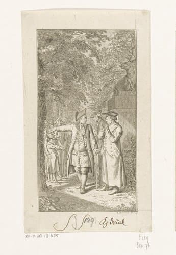 Sebaldus Nothanker in het park by Daniel Nikolaus Chodowiecki