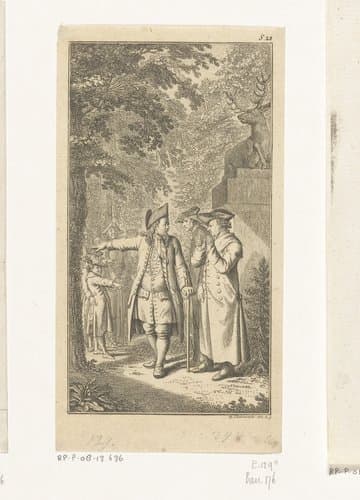 Sebaldus Nothanker in het park by Daniel Nikolaus Chodowiecki