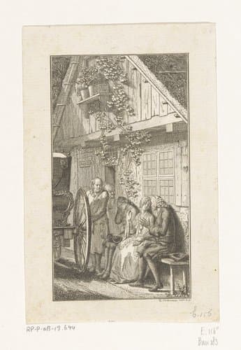 Sebaldus Nothanker met zijn dochter Mariane by Daniel Nikolaus Chodowiecki