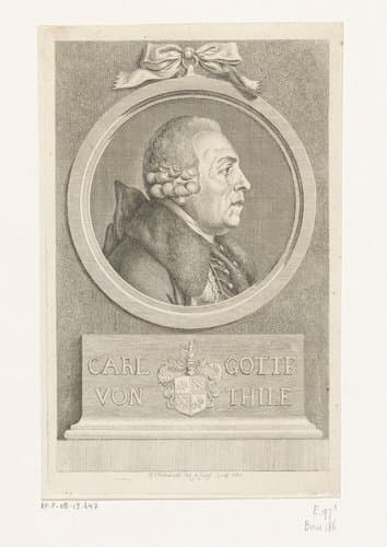 Portret van Carl Gottfried von Thile by Daniel Nikolaus Chodowiecki