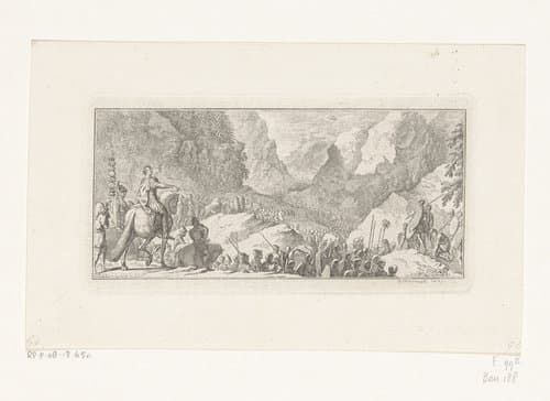Tocht van Caesar over de Pyreneeën by Daniel Nikolaus Chodowiecki