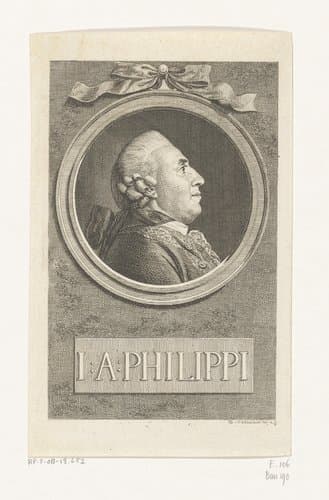 Portret van Johann Albrecht Philippi by Daniel Nikolaus Chodowiecki