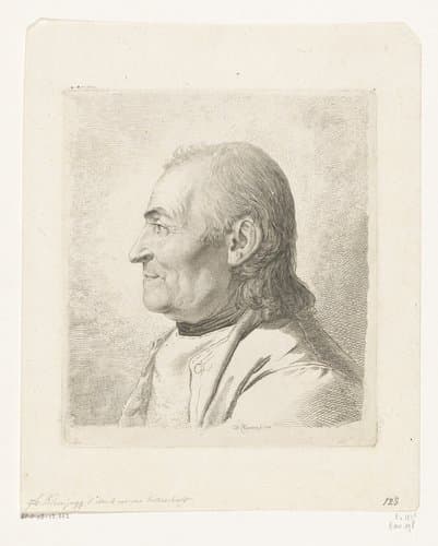 Portret van Jakob Gujer, genaamd Kleinjogg by Daniel Nikolaus Chodowiecki