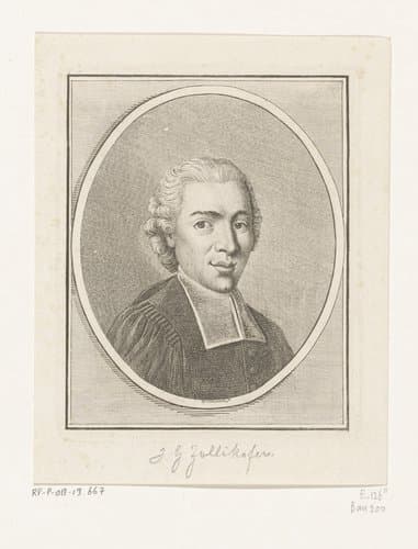 Portret van Georg Joachim Zollikofer by Daniel Nikolaus Chodowiecki