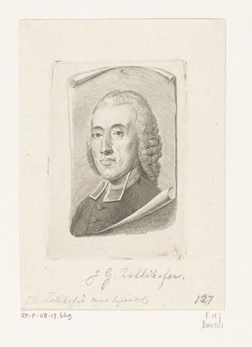 Portret van Georg Joachim Zollikofer by Daniel Nikolaus Chodowiecki