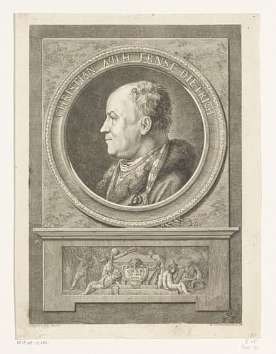 Portret van Christian Wilhelm Ernst Dietrich by Daniel Nikolaus Chodowiecki