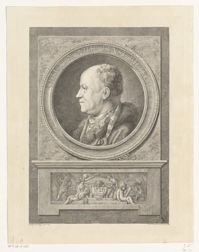 Portret van Christian Wilhelm Ernst Dietrich by Daniel Nikolaus Chodowiecki