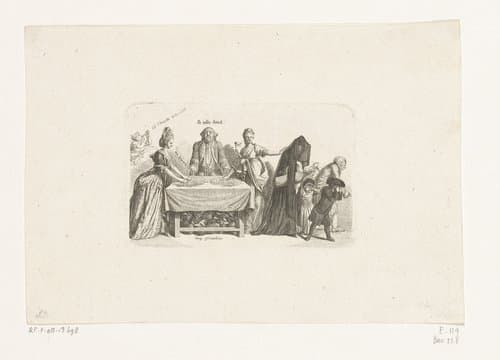 Bankroet echtpaar by Daniel Nikolaus Chodowiecki