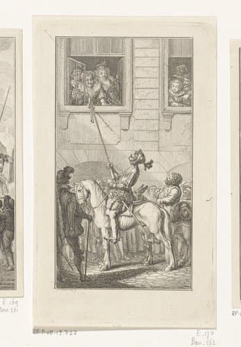 Don Quichot na afloop van een toernooi by Daniel Nikolaus Chodowiecki