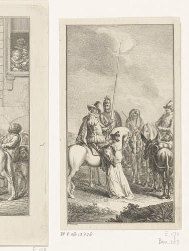 Engrazia herkent haar oom Don Diego by Daniel Nikolaus Chodowiecki