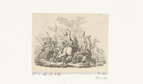 Ruitergevecht by Daniel Nikolaus Chodowiecki