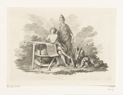 Minerva onderricht het militair genie by Daniel Nikolaus Chodowiecki