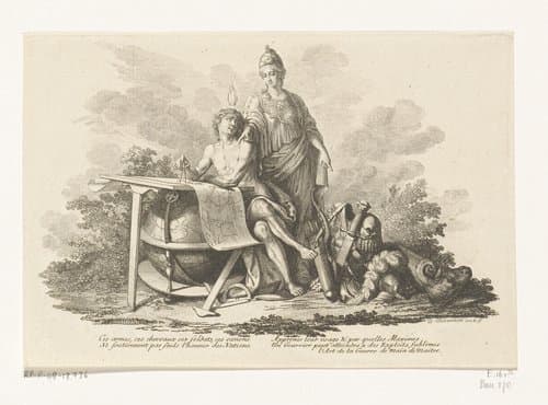 Minerva onderricht het militair genie by Daniel Nikolaus Chodowiecki