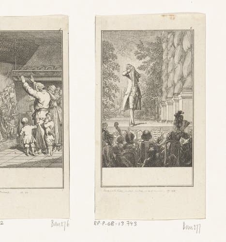 George sur le Téatre reconnoit son Pere, & en est reconnu by Daniel Nikolaus Chodowiecki