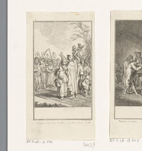 Le Dr Primrose reprimande Ses Paroissiens qui veulent le delivrer by Daniel Nikolaus Chodowiecki
