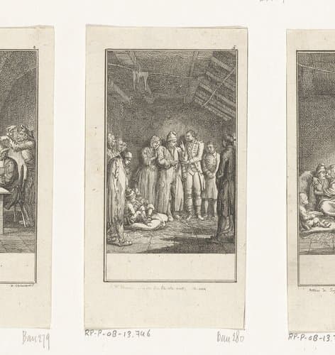 Charles Primrose bereidt zijn zoon voor de op de dood by Daniel Nikolaus Chodowiecki