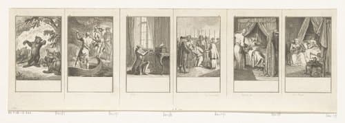 Zes scènes uit Gellert's Fabelen by Daniel Nikolaus Chodowiecki
