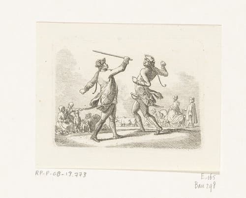 Hoe een schurk zijn straf incasseert by Daniel Nikolaus Chodowiecki