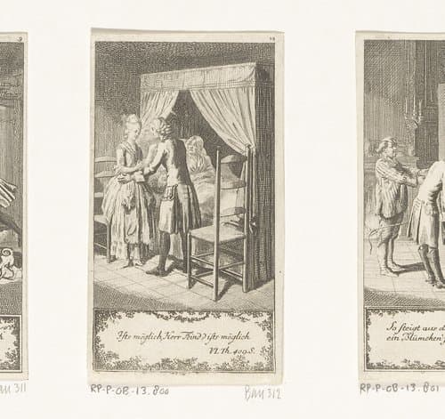 Pastor Gros en Christine by Daniel Nikolaus Chodowiecki