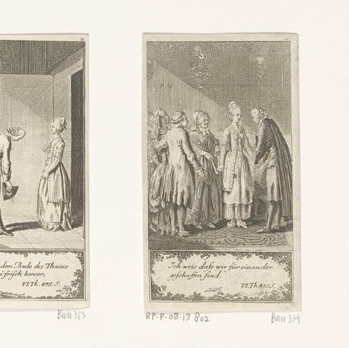 Pastor Gros bij de moeder van Julchen by Daniel Nikolaus Chodowiecki