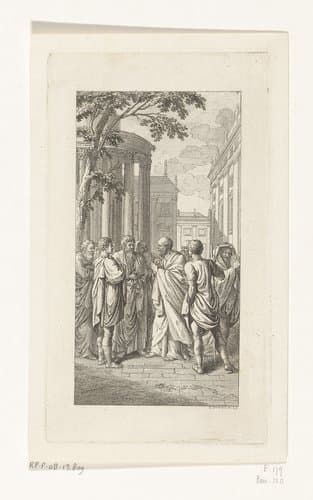 Socrates doceert op straat by Daniel Nikolaus Chodowiecki