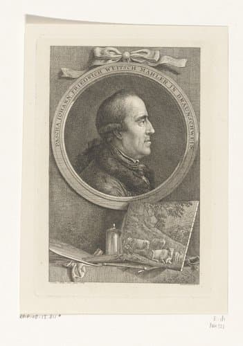 Portret van Pascha Johann Friedrich Weitsch by Daniel Nikolaus Chodowiecki