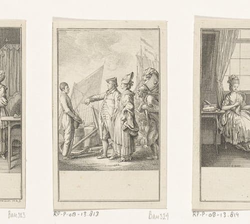 Sophie en kapitein Puff van Vlieten by Daniel Nikolaus Chodowiecki