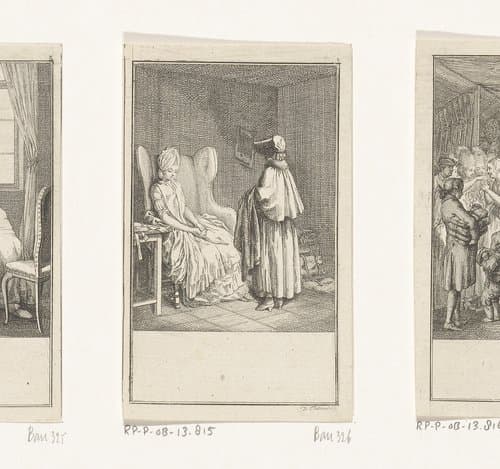 Sophie leest brieven by Daniel Nikolaus Chodowiecki