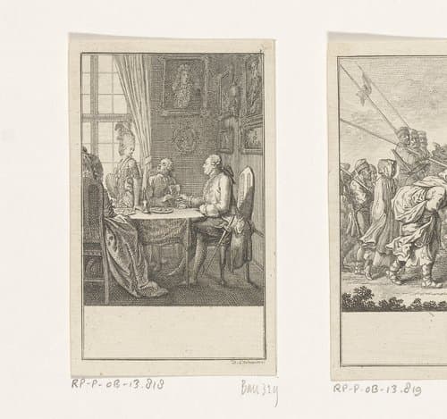 Sophie verlaat het gezelschap by Daniel Nikolaus Chodowiecki