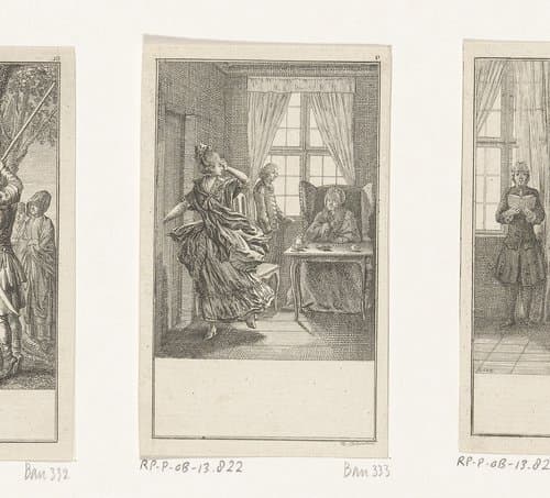 Sophie bezoekt haar pleegmoeder by Daniel Nikolaus Chodowiecki