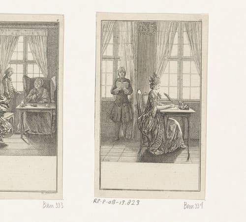 Sophie schrijft een brief by Daniel Nikolaus Chodowiecki