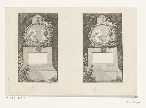 Dubbelportret van George III en Charlotte van Groot-Brittannië by Daniel Nikolaus Chodowiecki