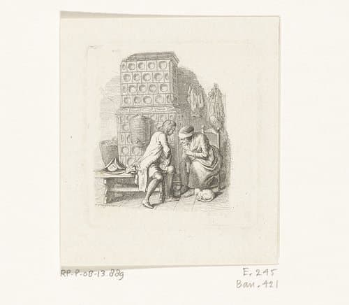Henrich Stilling op bezoek bij zijn grootmoeder by Daniel Nikolaus Chodowiecki