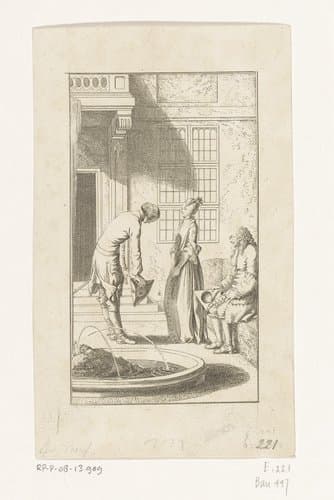 John Buncle bij Miss Henley en haar grootvader by Daniel Nikolaus Chodowiecki