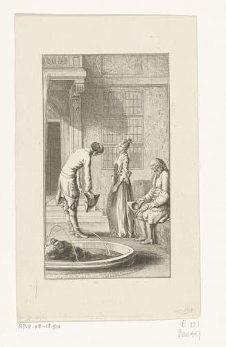John Buncle bij Miss Henley en haar grootvader by Daniel Nikolaus Chodowiecki