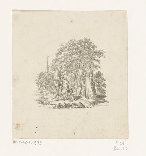Huwelijksaanzoek van Robert von Hohenecken by Daniel Nikolaus Chodowiecki