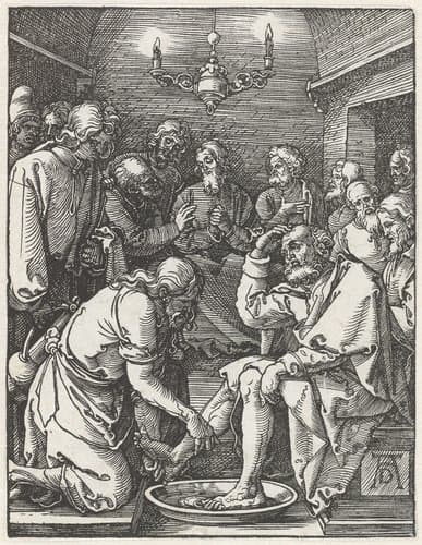 Voetwassing by Albrecht Dürer