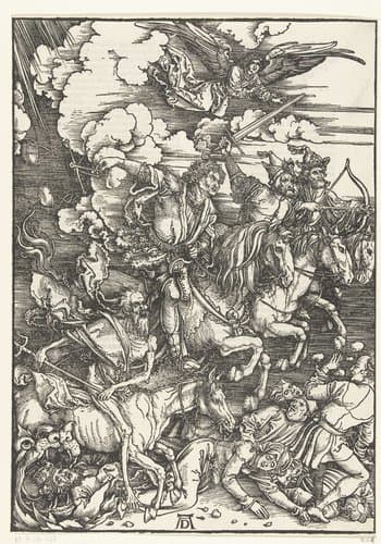 De vier ruiters van de apocalyps by Albrecht Dürer