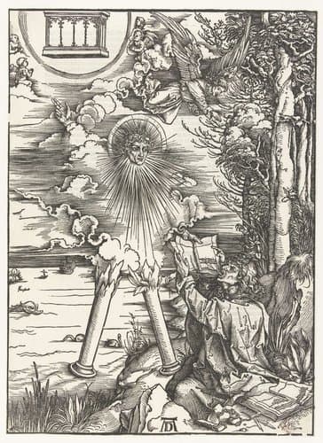 Johannes de Evangelist verslindt het boek by Albrecht Dürer