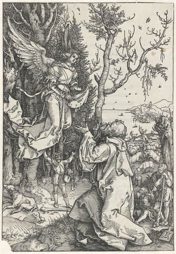 De aankondiging aan Joachim by Albrecht Dürer