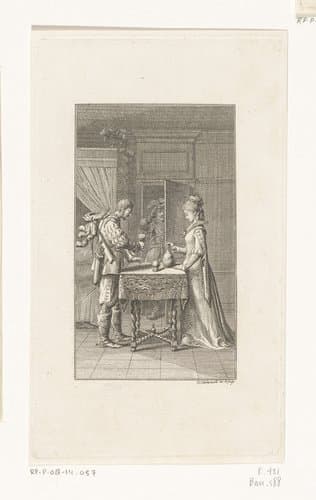 Anne en de ridder by Daniel Nikolaus Chodowiecki