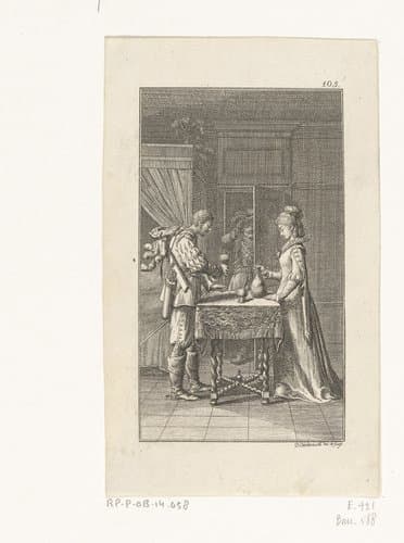 Anne en de ridder by Daniel Nikolaus Chodowiecki
