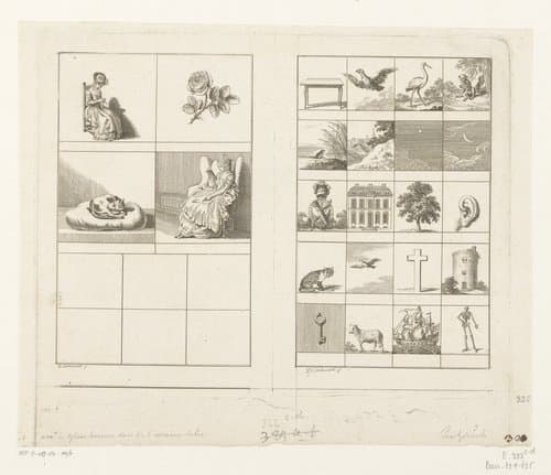 Voorbeelden van vrouwelijke zelfstandige naamwoorden in het Latijn (femina) by Daniel Nikolaus Chodowiecki