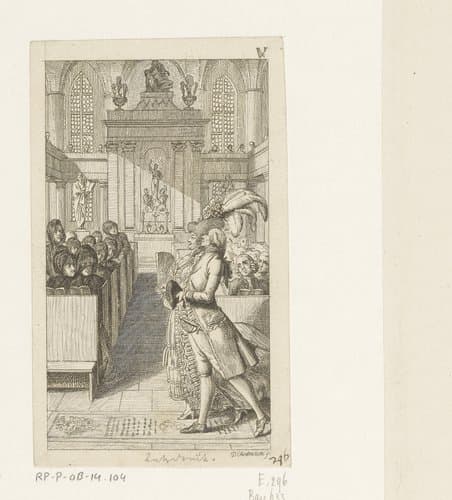 Peter Marks met zijn vijfde vrouw by Daniel Nikolaus Chodowiecki