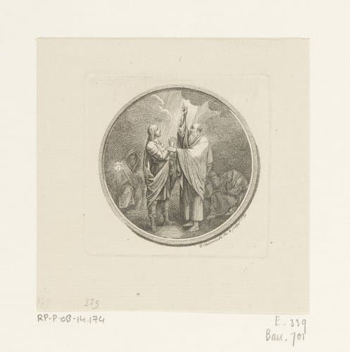 Cyrus in gesprek met Daniël by Daniel Nikolaus Chodowiecki